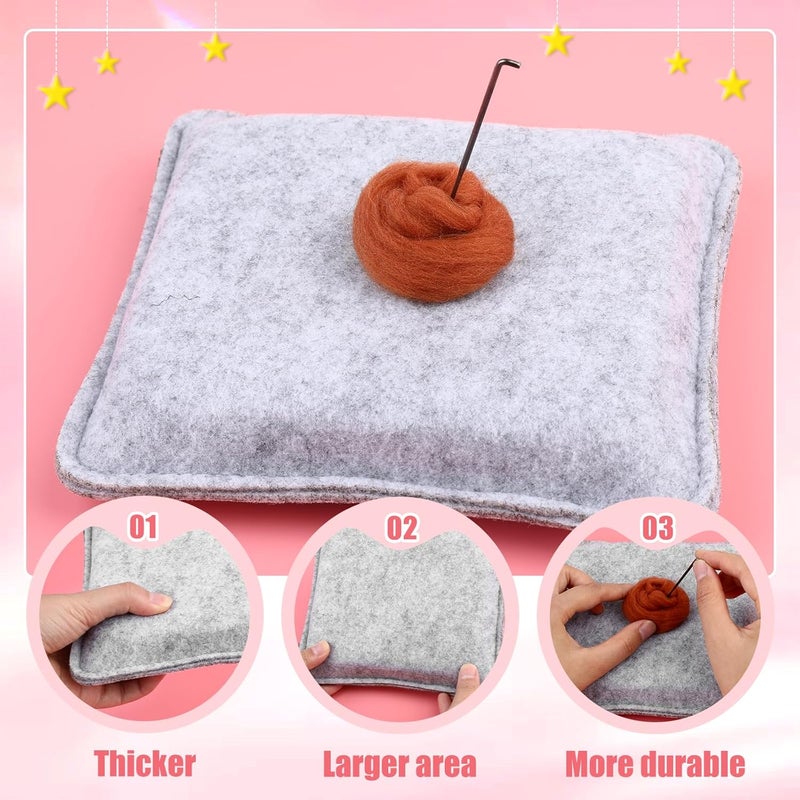 UOOU Needle Felting Kit, 61 Pcs Felt Dog Dolls Needle Felting Set with Felting Needles, Wool Roving, Felting Pad, Instruction Manual, Felting Beginner Tools for Felted Animal Needle Felting Supplies - Image 4